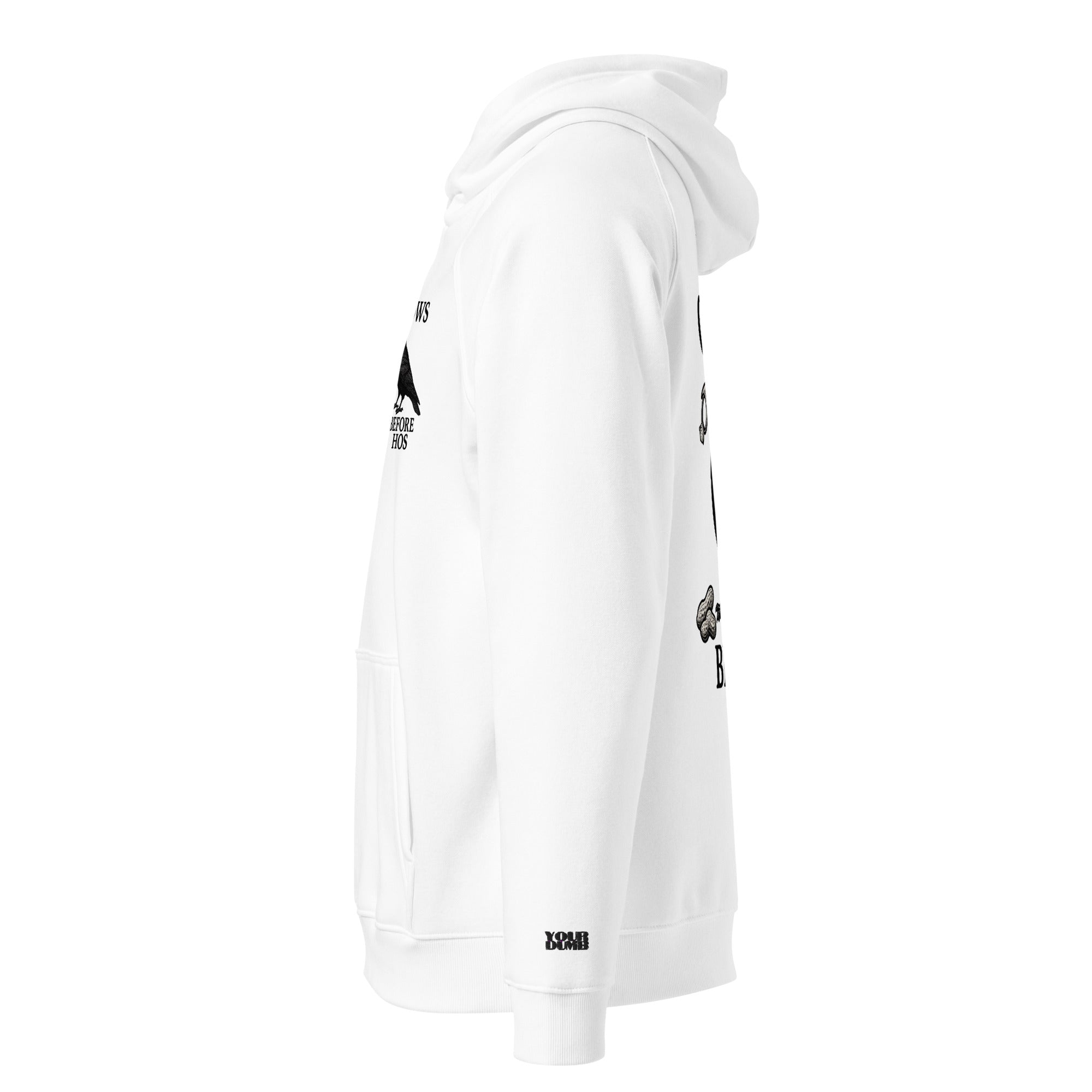 Crows before Hos Organic Raglan Hoodie – Your Dumb